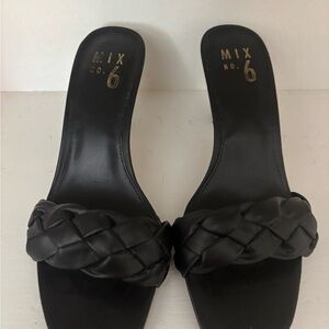 Mix No. 6 Black Braided Mules